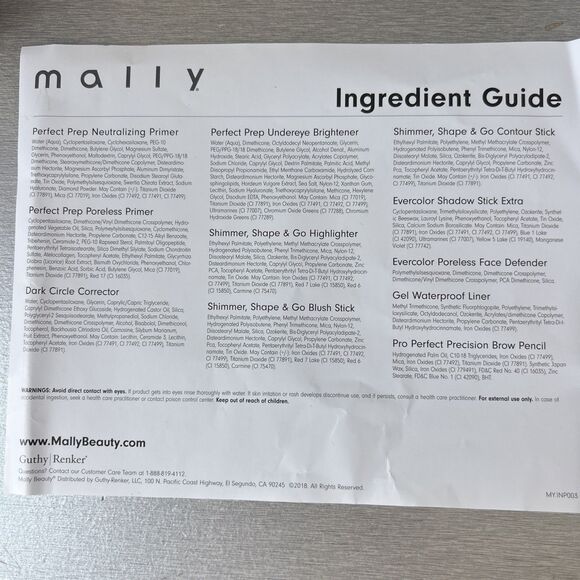 MALLY Gorgois SET OF 5 Mascara Dark Circle Corrector Brow Pencil & 2 Eyeshadows - Picture 11 of 11